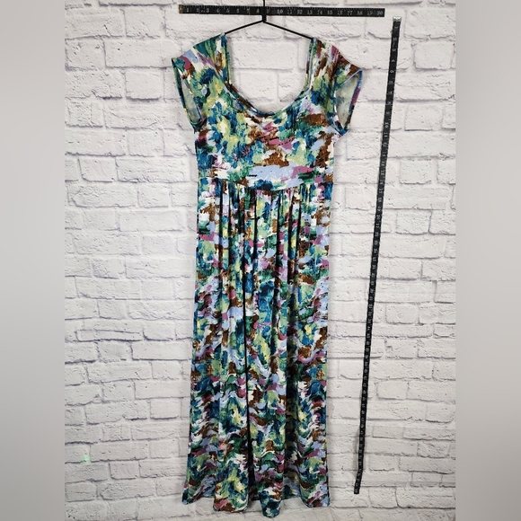 24Seven Vibrant Multicolor Flowy Casual Maxi Dress Size Large NEW - Picture 1 of 5